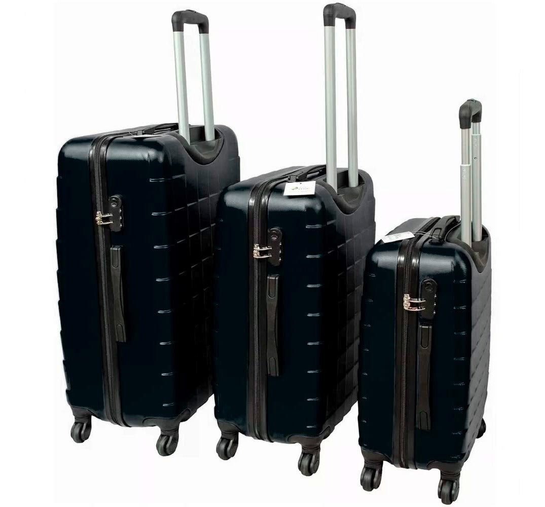 Basics 3 Unidad Juego de maletas blandas giratorias, (54, 66.5 y 79  cm), Negro : : Moda