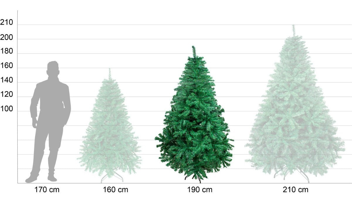 Arbol Navidad Artificial Frondoso 1.90 M Verde Pino Jardimex