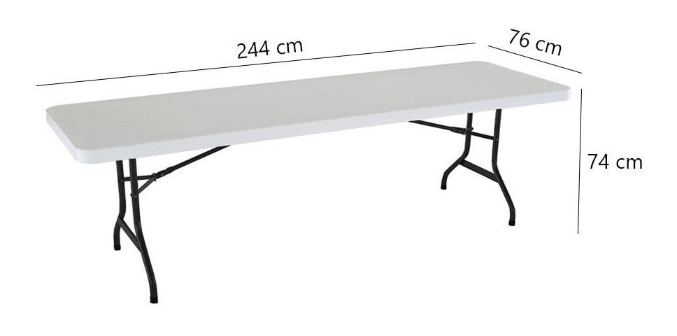 Mesa Plegable Portatil 244cm Jardin Tipo Portafolio Fiesta