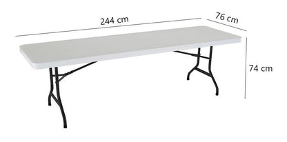 Mesa Plegable Portatil 244cm Jardin Tipo Portafolio Fiesta